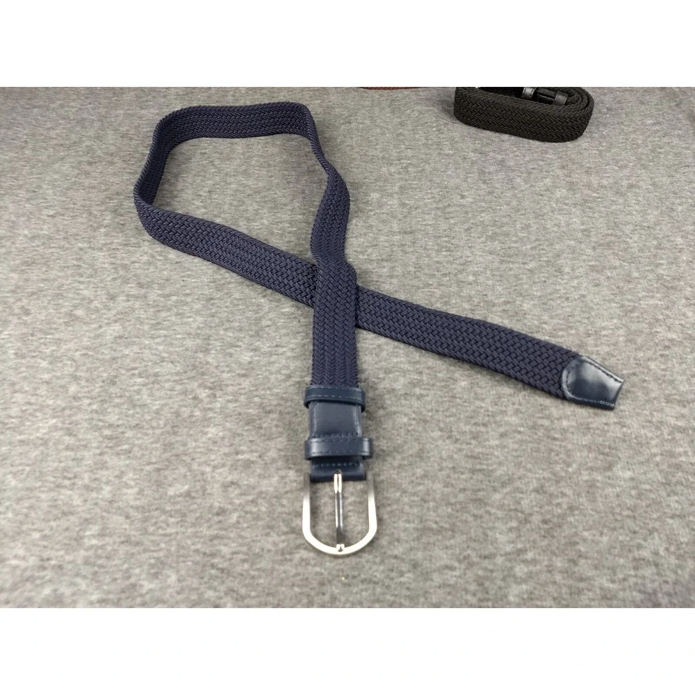 Woven Elastic Braided Belts Set/3  Black‎ Rust Navy Men 44